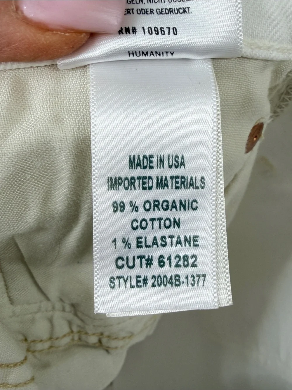 COH Citizens of Humanity White Cropped Kick It Ankle High Rise Jeans 30/26